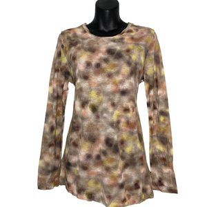 Cos Womens Tie Dye Spot Crewneck Long Sleeve Tee Size Small